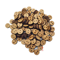 100 Mine Botão MDF Botão Roupa de Boneca Enfeite Mdf Cru 1cm - comprar online