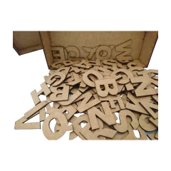 Caixa com 5 alfabetos completos + 5 Kits de Vogais - Amábile Laser