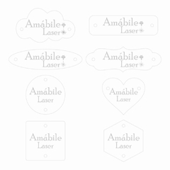 Tags Personalizadas Acrilico Espelhado e Transparente - Amábile Laser