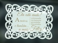 Plaquinha Casamento