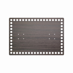 Tampa para Cesto Crochê Fio de Malha MDF com Furos para Alça 15x22cm - Amábile Laser