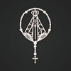 Aplique Nossa Senhora Aparecida Terço - comprar online