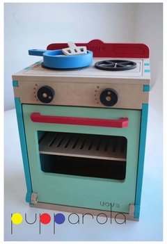 - Cocinita con horno - Incluye una sartén de madera, una espátula y un huevo frito! - comprar online