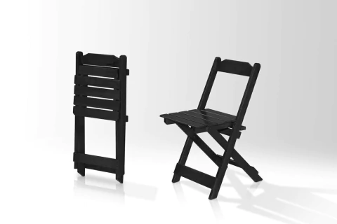 Cadeiras - Cor Preta - Madeira de Lei Madesil