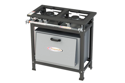 Fogão 2 Bocas Baixa Pressão Itajobi Luxo 30x30 - QS/QD com Forno Inox 54L