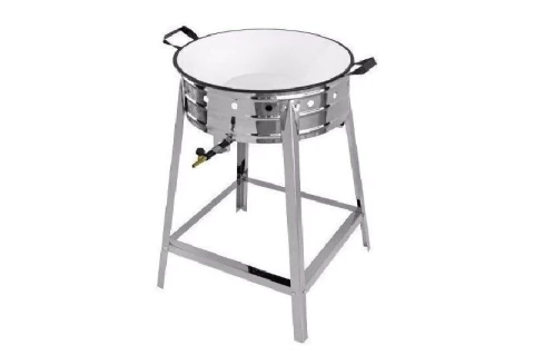 Tacho Gás 19L Fritador Pasteleiro Inox a gás c/ Pé - Tacho Nº22