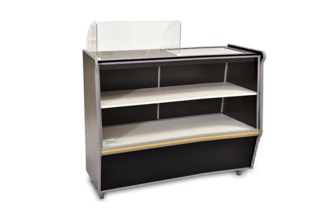 Balcão Caixa e Expositor - Com Vidro - 1,40 - Preto - Artlux