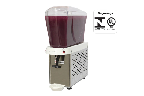 Refresqueira e Suqueira Inox 1 Reservatório de 8 litros - RV216 Venâncio - Cinza