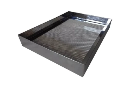 Escorredor e Secador de Fritura e Pastel com Tela em Anel 30 x 40 - Inox - Stevan