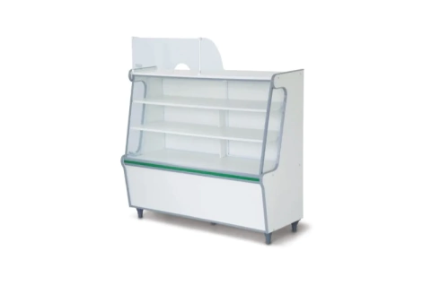 Balcão Caixa e Expositor - Com Vidro - 1,20 - Branco - Artlux