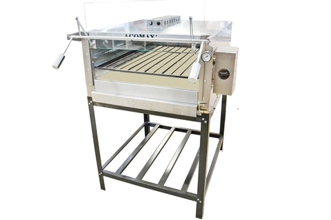 Forno INOX Lastro Gás e 1 Infravermelho 80x70 Luxo Tomasi/Açomaxx