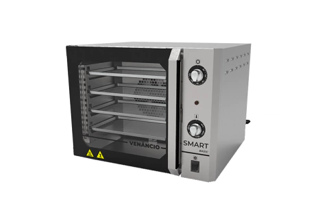 Forno Turbo Elétrico Convector Vênancio - Corpo Inox e Painel Inox