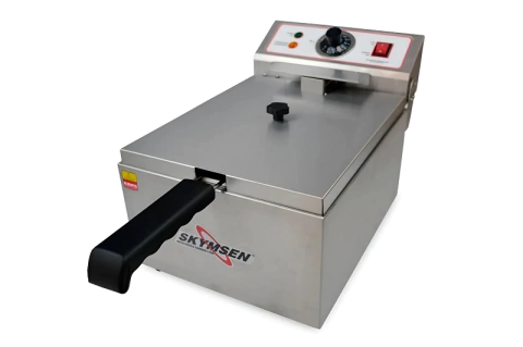 Fritadeira Industrial Elétrica 5 litros Skymsen FE-10-N Inox