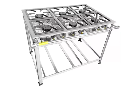Fogão Industrial 6 Bocas Alta Pressão INOX 430 Itajobi 30x30