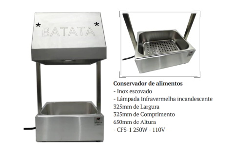 Conservador de Fritura e Alimentos 1 Cuba Inox - STEVAN