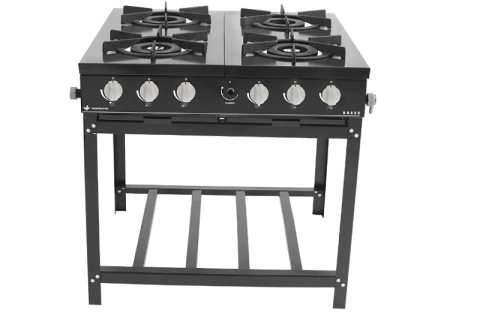 Fogão 4 Bocas Baixa Pressão Linha Bravo Venâncio BR4B Preto