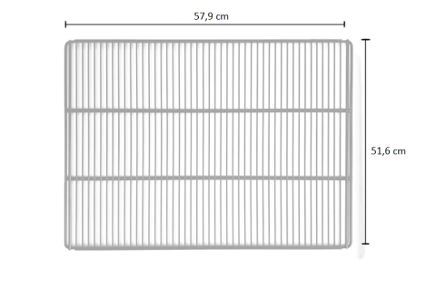 Grade Avulsa para Refrigerador Imbera Modelos CCV355 ou CRS19 com 4 Clip Branca
