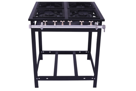 Fogão 4 Bocas Baixa Pressão Industrial Venâncio com Espera Para Forno E4D2E