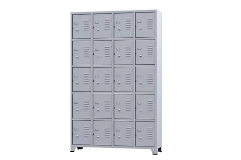 Armário Roupeiro Aço 20 Portas Academia Guarda Volume 1,96x1,23x0, 36 Cor Cinza
