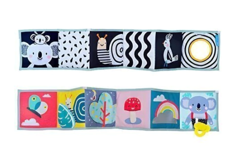 Libro Sensorial De Tela 2 Etapas Con Clip Y Espejo Taf Toys