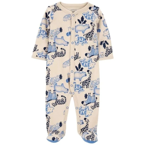 Carters Osito-Pijama Algodón Broches Safari