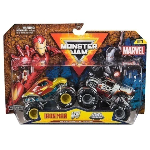 Monster Jam 1:64 Pack x2 - Marvel Surtidos