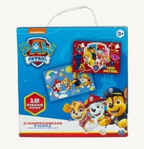 2 Rompecabezas 12 Piezas - Paw Patrol