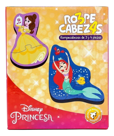 Rompecabezas 3 Y 4 Piezas - X4 Princesas
