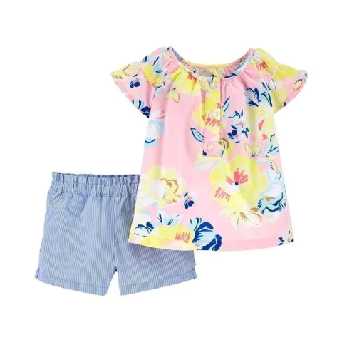 Carter's Set 2 piezas Remera y Short Floral