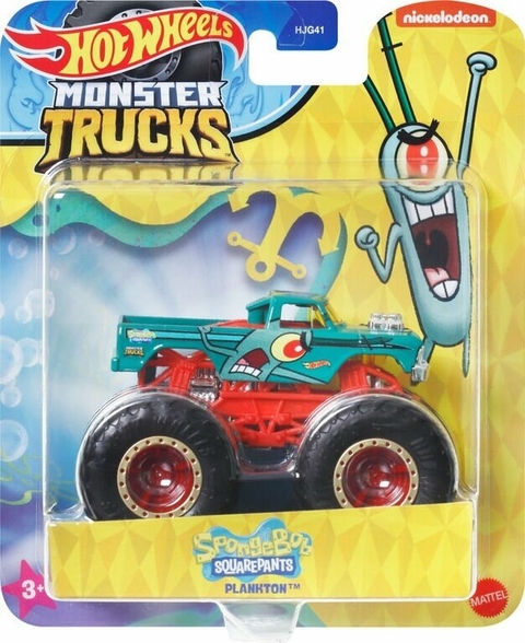 Vehículo Hot Wheels Monster Truck 1:64 Bob Esponja