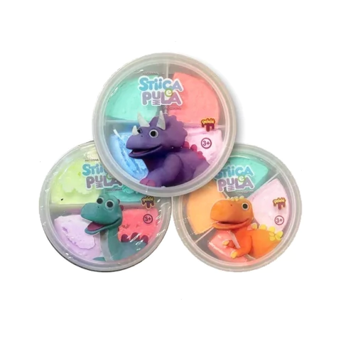 Masa Saltarina Dino 20 grs x4 Colores