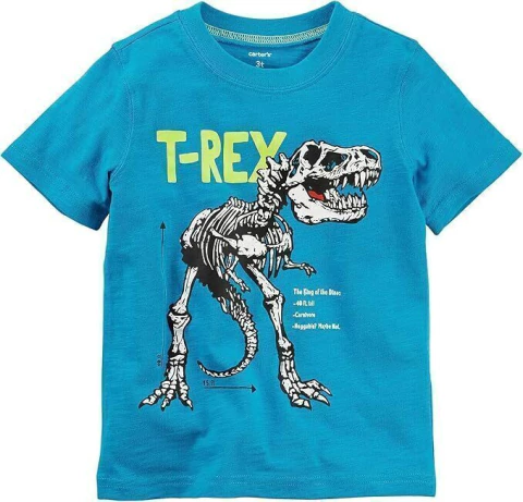 Carters Remera Manga Corta T- Rex