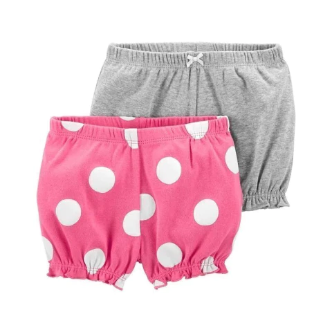 Carters Pack 2 Shorts Lunares Gris