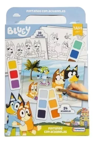 Pintando con Acuarelas Bluey