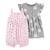 Carters Pack 2 Enterito y Vestido Corazones