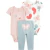 Carter´s Set 3 Piezas Bodies Mangas Cortas Pantalon Mariposa
