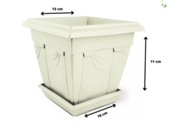 Kit 3und Vaso Mini Floreira Cor Mármore 13 Cm Vitaplan - comprar online
