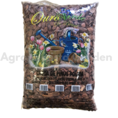 Casca De Pinus Polida Mini Decoração Jardinagem Orquidea 1kg Ouro Verde do Brasil