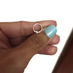 Argolla triple bolita cierre piercing 1cm - P925