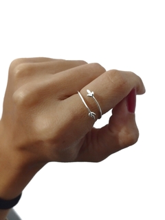 Anillo hojas regulable - P925 - comprar online