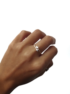 Anillo hojas regulable - P925