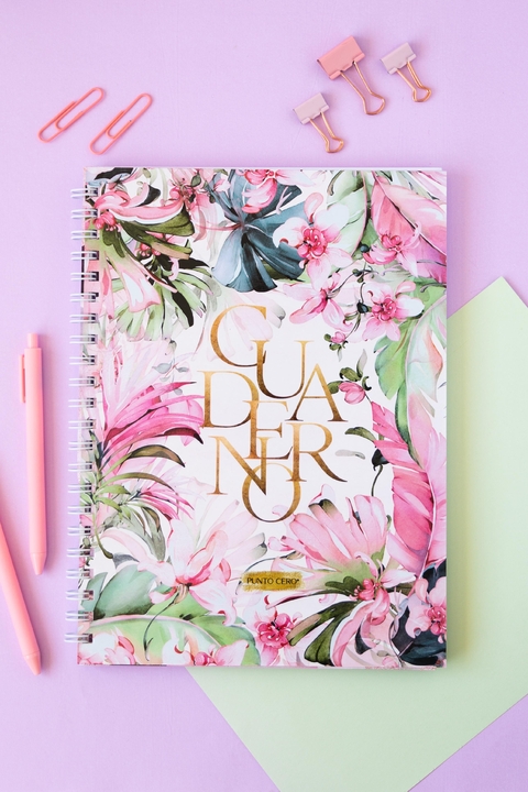 Cuaderno universitario T/SR - Cuaderno flores