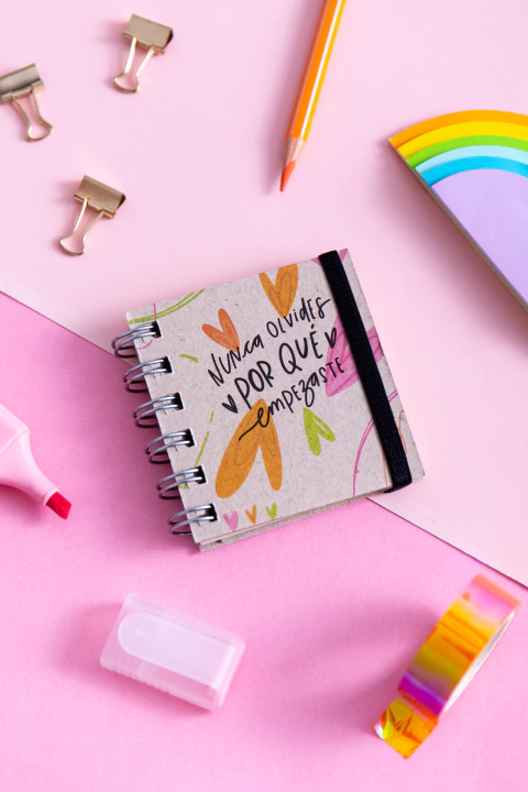 Mini cuadernito hojas ECONATURAL - NUNCA OLVIDES POR QUÉ EMPEZASTE