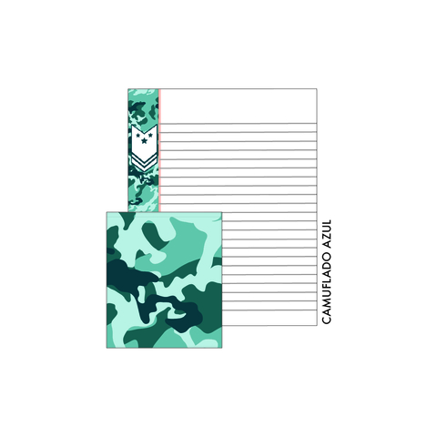 Repuesto Nº3 con diseño - Camuflado azul