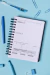 Agenda Deportiva/Financiera Hoja por día BP - Azul - Punto Cero