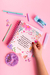 Mi Agenda SWEET Hoja por día - ROSA CUADRILLÉ en internet