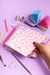 Mi Agenda SWEET Hoja por día - ROSA CUADRILLÉ - tienda online