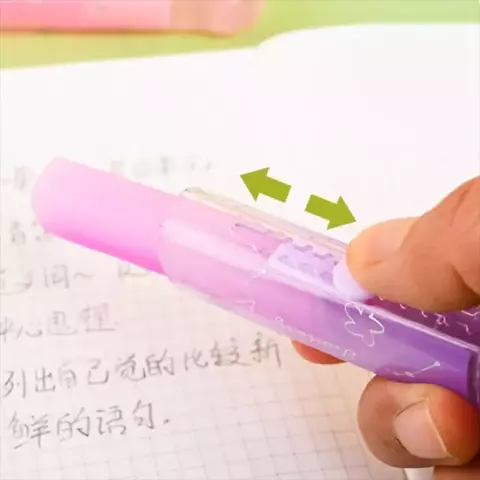 Goma de borrar retráctil paw - VIOLETA