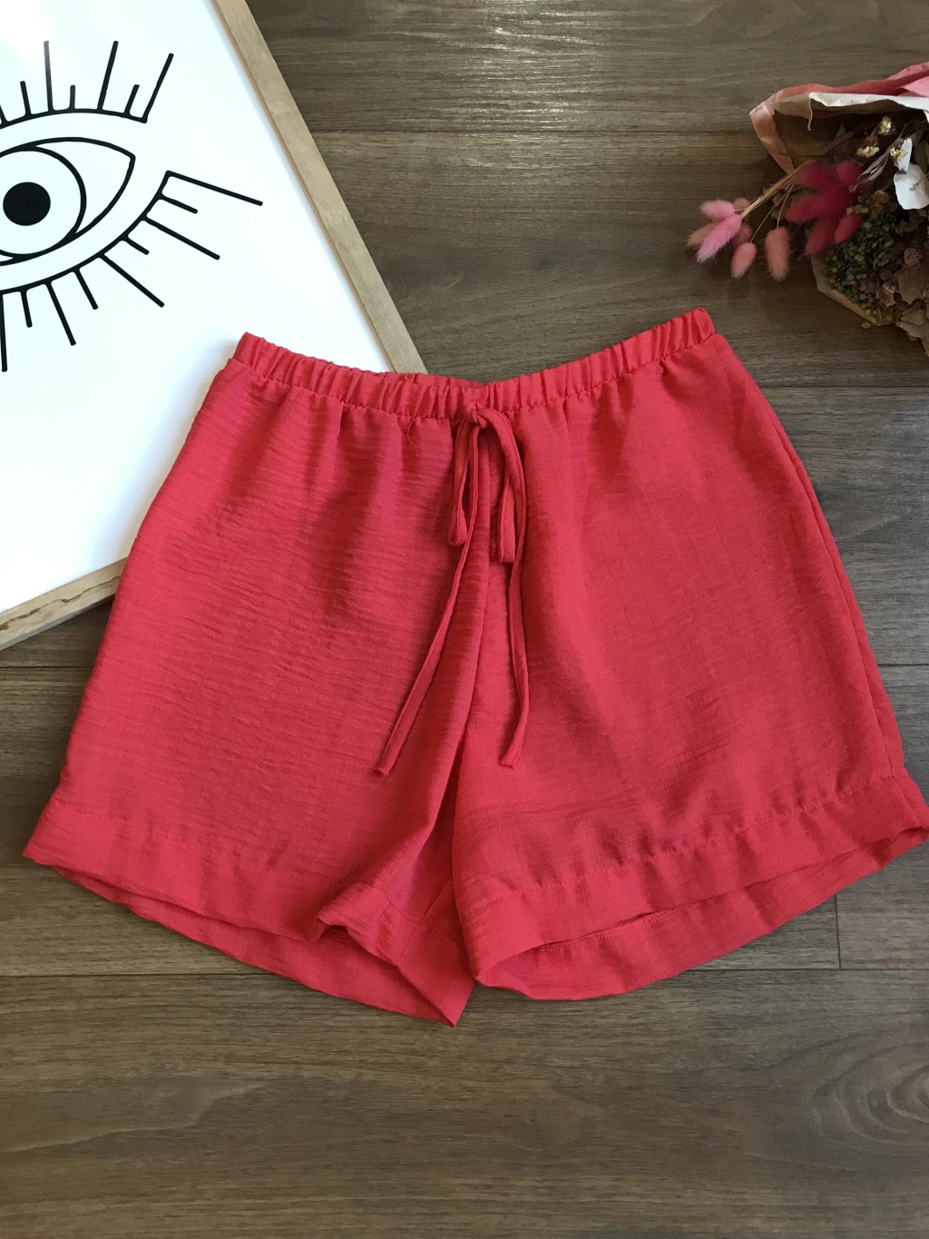 Short lino crepe