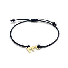 Pulseira fio de seda letra E - comprar online